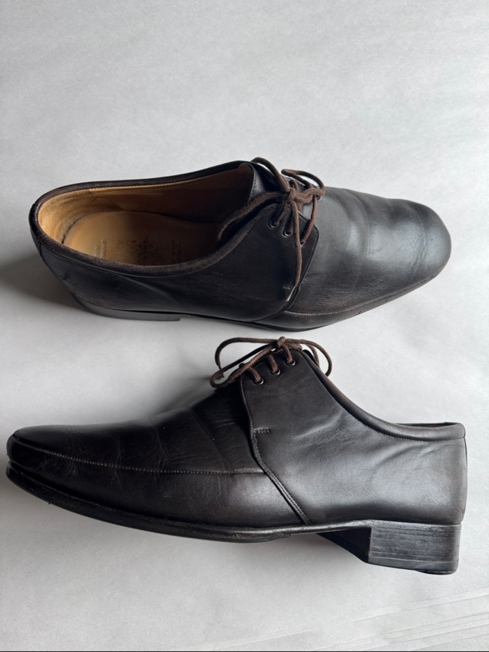 Bally Brenzo Mens 8N Oxford Derby Shoes  Chocolate Brown leather office dressy